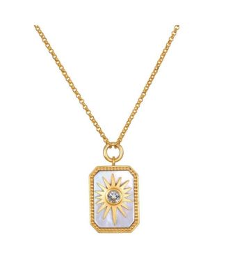 Satya Jewelry Returning Light Mother of Pearl Sun Necklace 179$