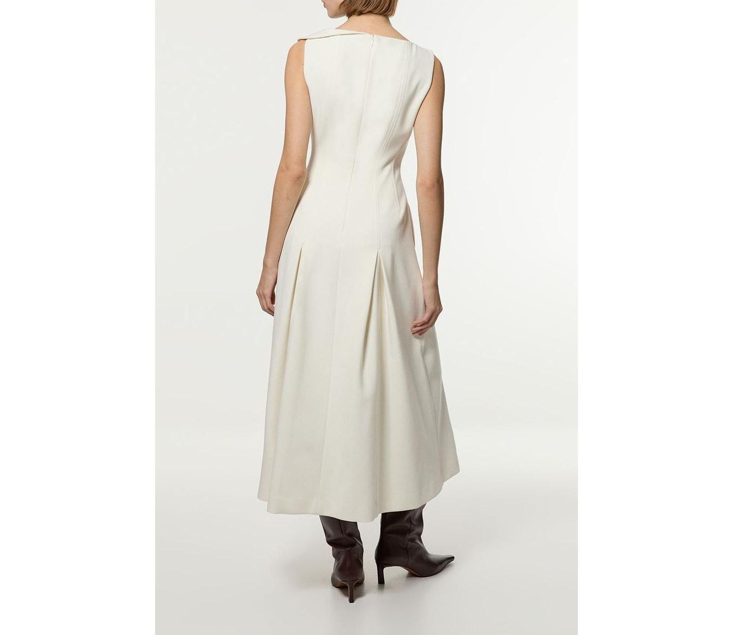 Women's Asymmetric Neck Tailored Dress