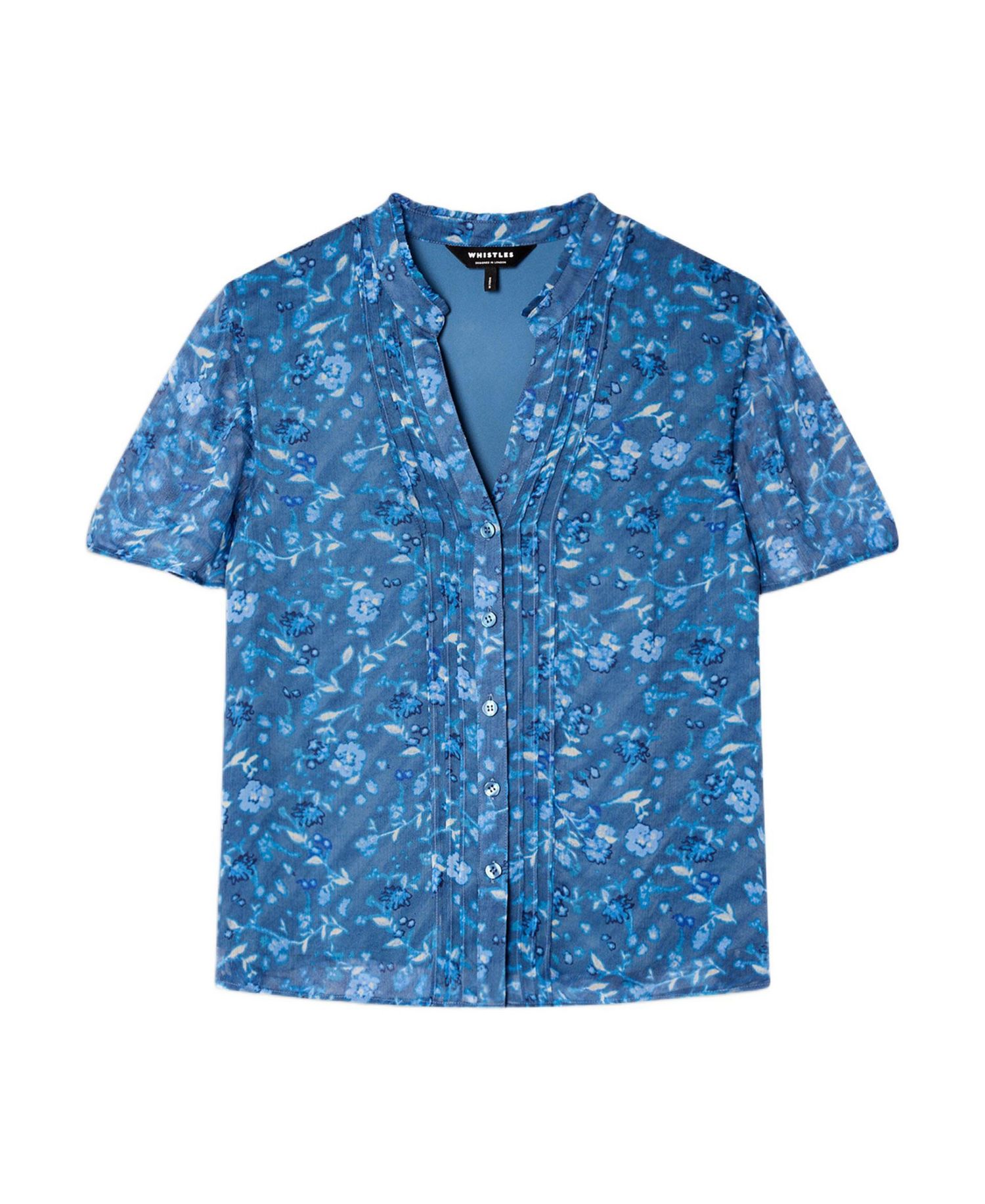 Women's Ditsy Floral V Neck-Blouse