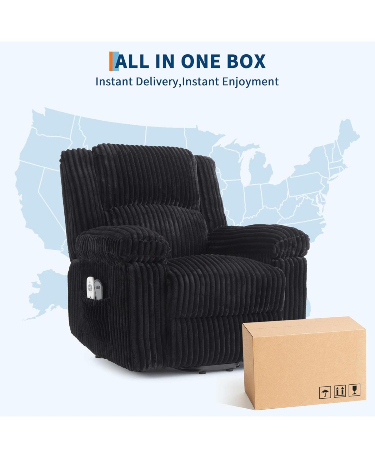 gaomon power lift recliner with heat and massage, plush padded seat, back support and armrests-ideal for elderly comfort