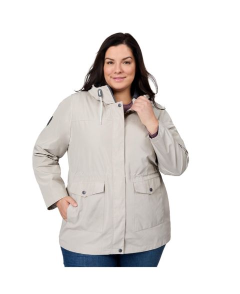 Женская куртка Free Country Plus Size Rain Away Anorak Rain Jacket, цвет: Dove