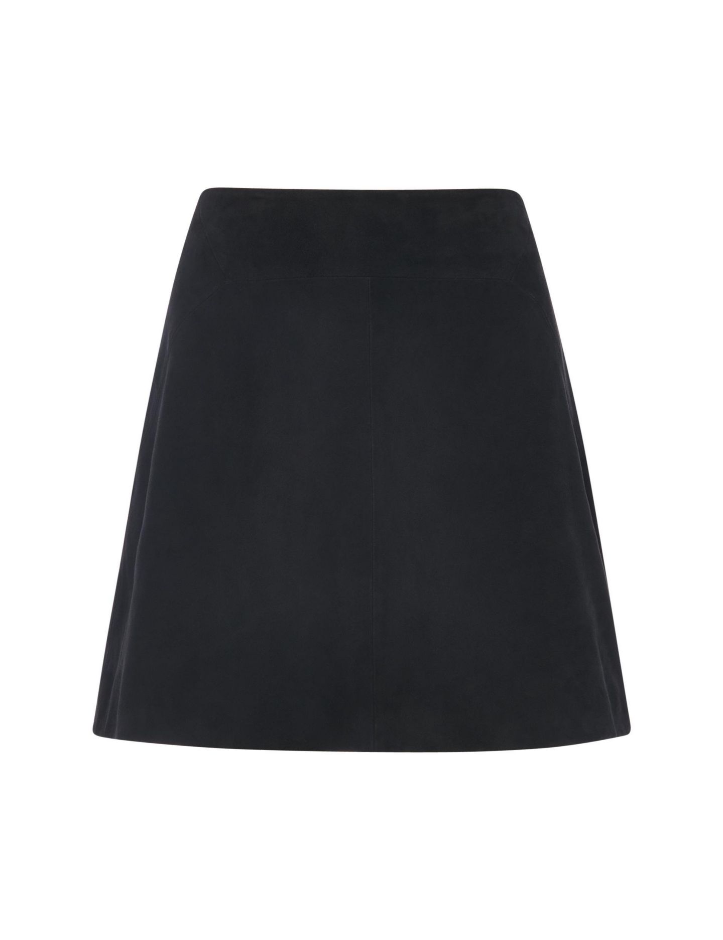 Женская замшевая юбка Whistles А-силуэта, цвет: Чёрный — фото 2