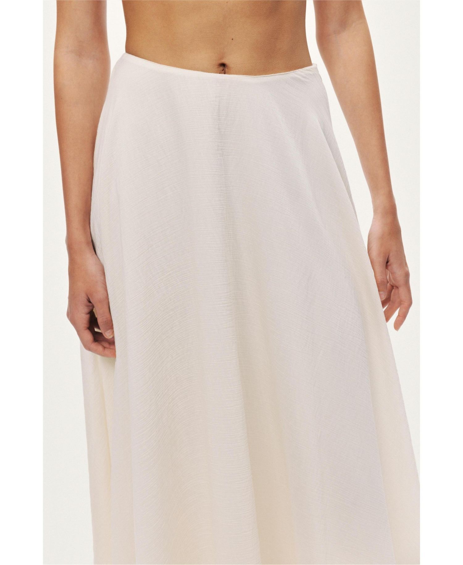Women's Flowy High-Waisted Midi Skirt