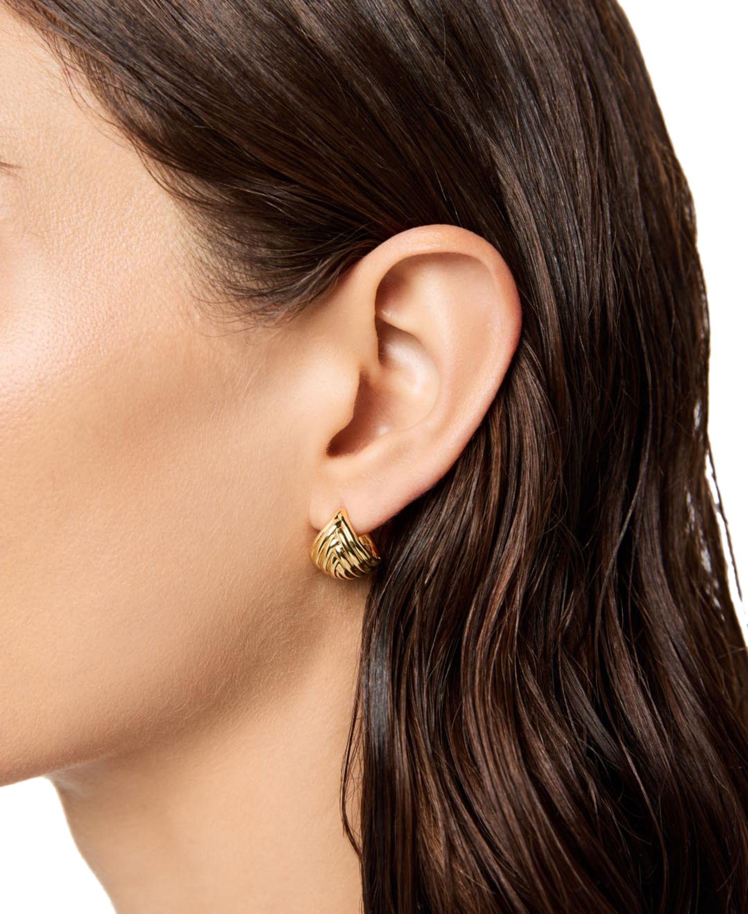 Haven Gold-Plated Huggie Earrings