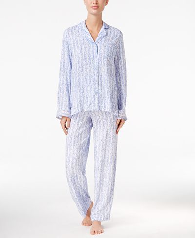 charter club macy trimmed pajama printed lace