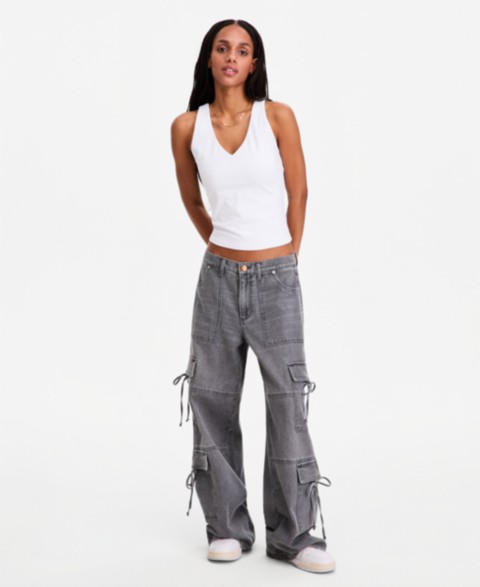 Женские джинсы Vanilla Star Juniors' Bow Wide-Leg Jeans