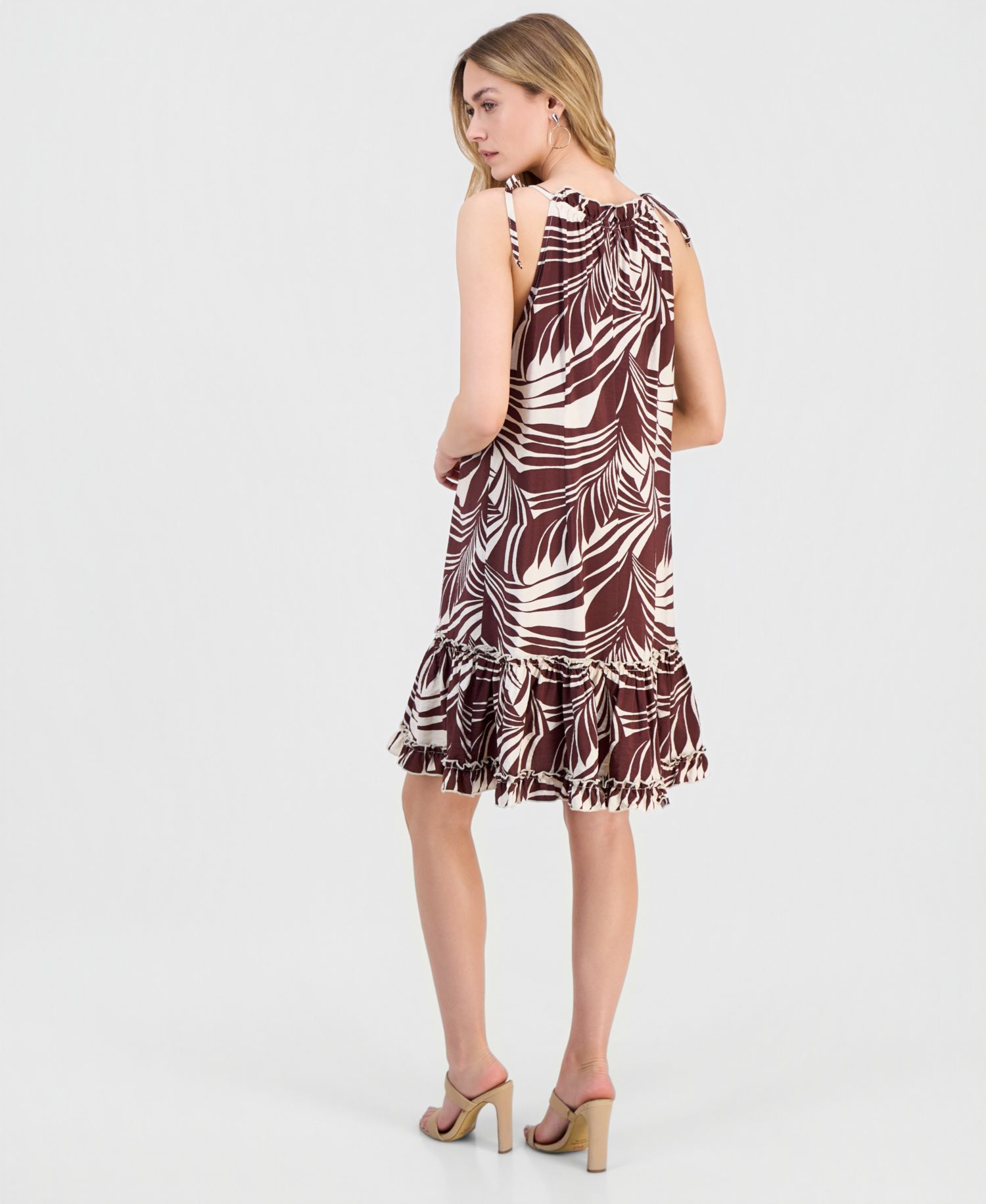 Women's Printed Halter A-Line Dress