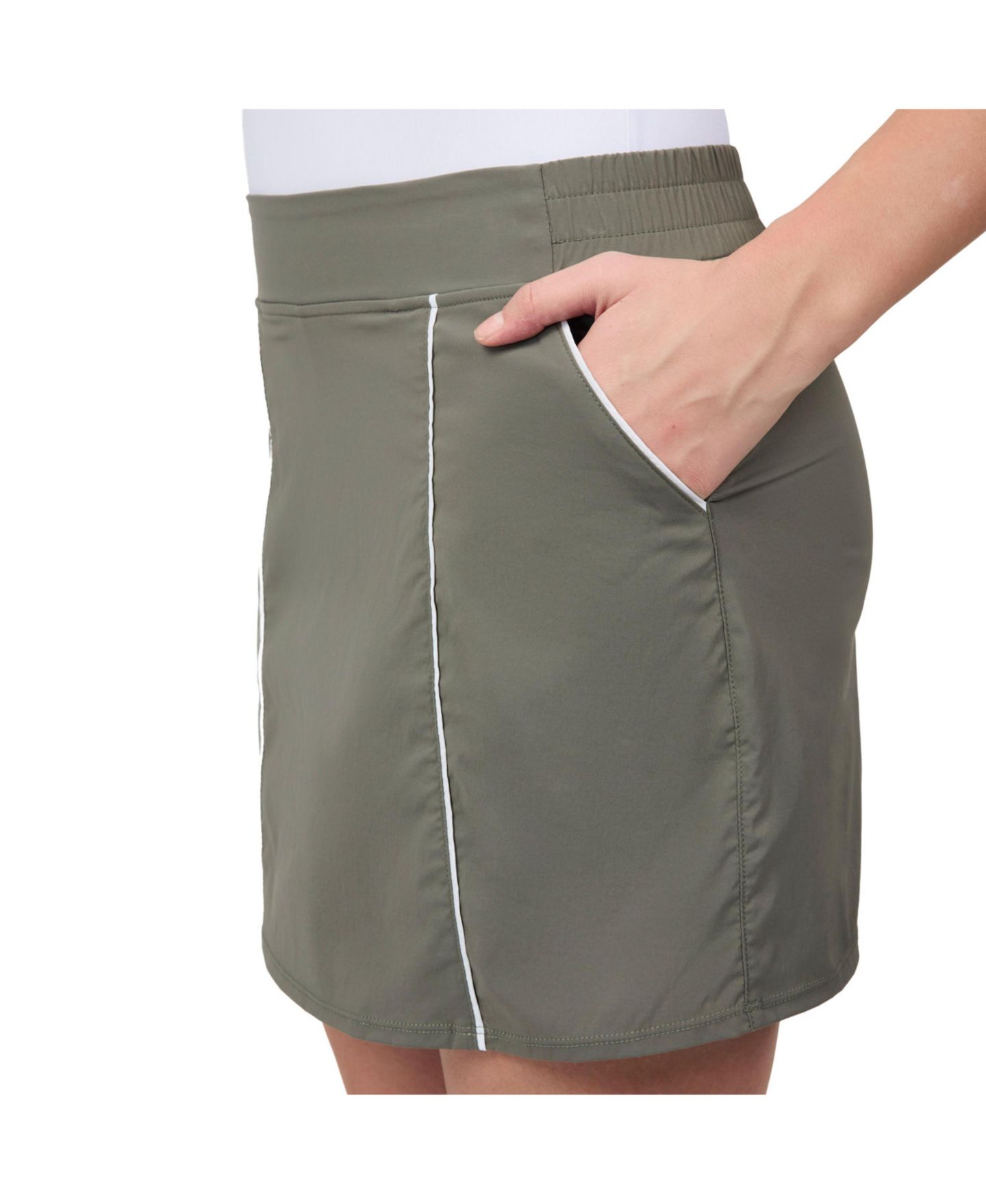 Женская юбка-шорты Free Country Go Anywhere Skort, цвет: Odgreen — фото 2