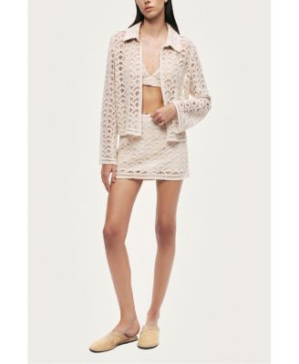 Women's High-Waisted Lace Mini Skirt