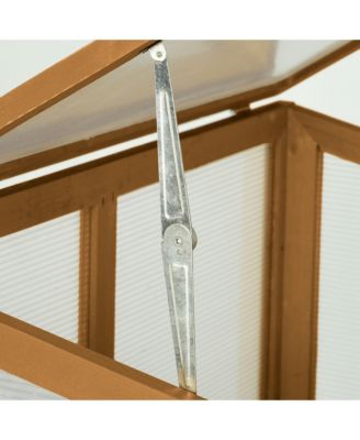 Fir Wood Garden Planter house w/ Panels, Shelves,