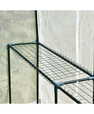 47" x 73" x 75" Walk-In Portable Garden house with Shelves,