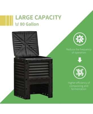 Garden Compost Bin 80 Gallon Large Outdoor Compost Container,