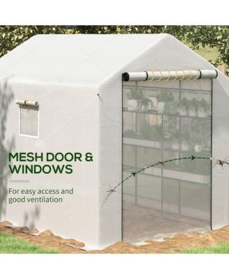 8' x 6' x 7' Portable Walk-in house with Shelf,