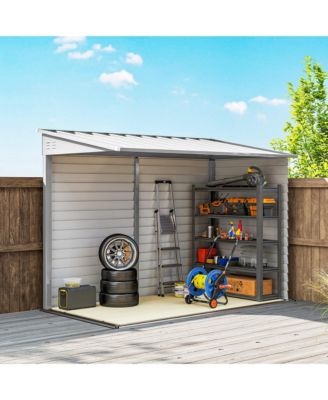 4.6' x 9' Metal Outdoor Storage Shed with Lockable Doors