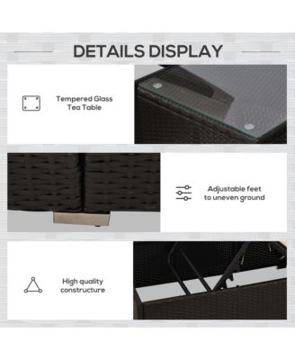 Outdoor Chaise Lounge Chair Set of 2 with Table, /