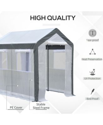 8' x 6' x 7.5' Steeple Walk-In house Tunnel Portable Garden Steel Frame
