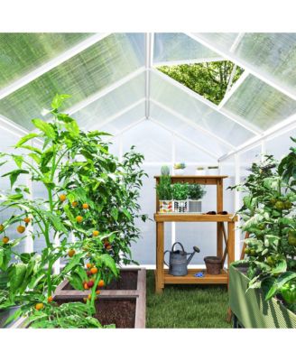 10' x 6' Portable Outdoor Walk-In Garden house w/ Roof Vent