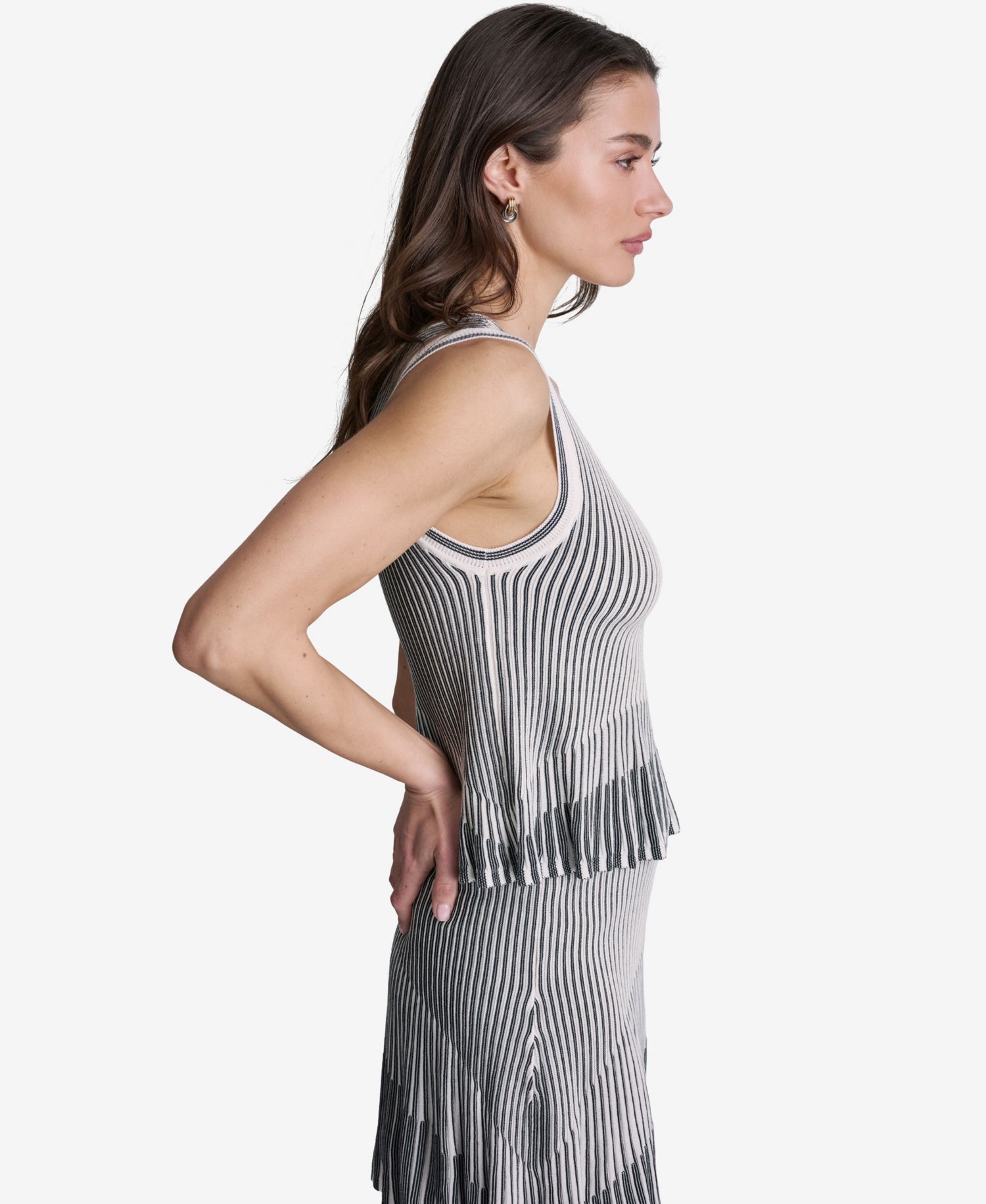 Women's Striped Sleeveless Viscose Tank Top