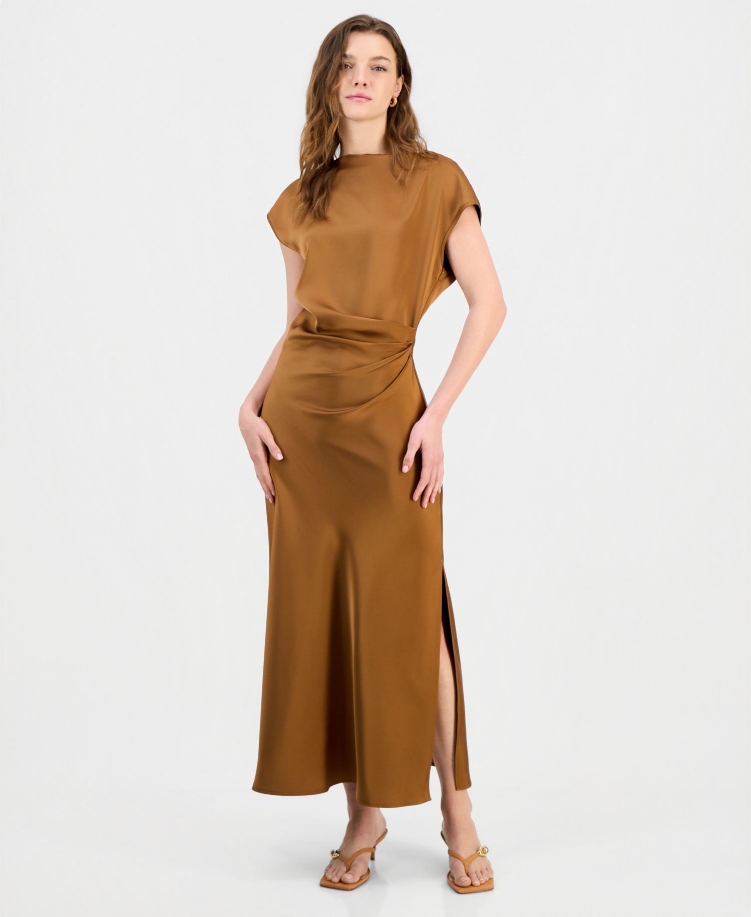 Women's Slim Side-Cinched Maxi Dress