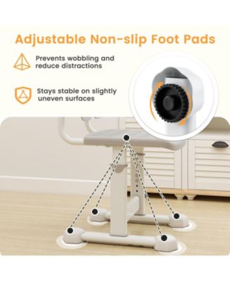 Height-Adjustable Kids Study Chair with Double Backrest Support