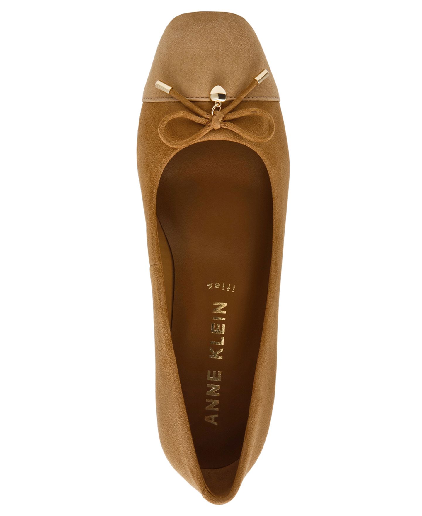 Женские туфли Anne Klein Waiter Leather Cap Toe Wedge Pumps, цвет: Коньячный / Рыжевато-коричневый замшевый — фото 5