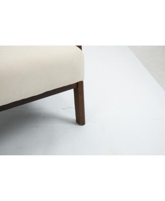 Mid Century Modern Accent Chair with Wood Frame & Waist Cushion