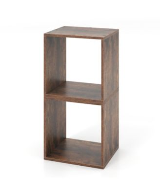 Set of 2 Cube Storage Organizer Shelves for Living Room Bedroom Study