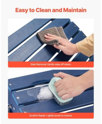 HDPE Folding Adirondack Ottoman Footrest, Weather-Resistant