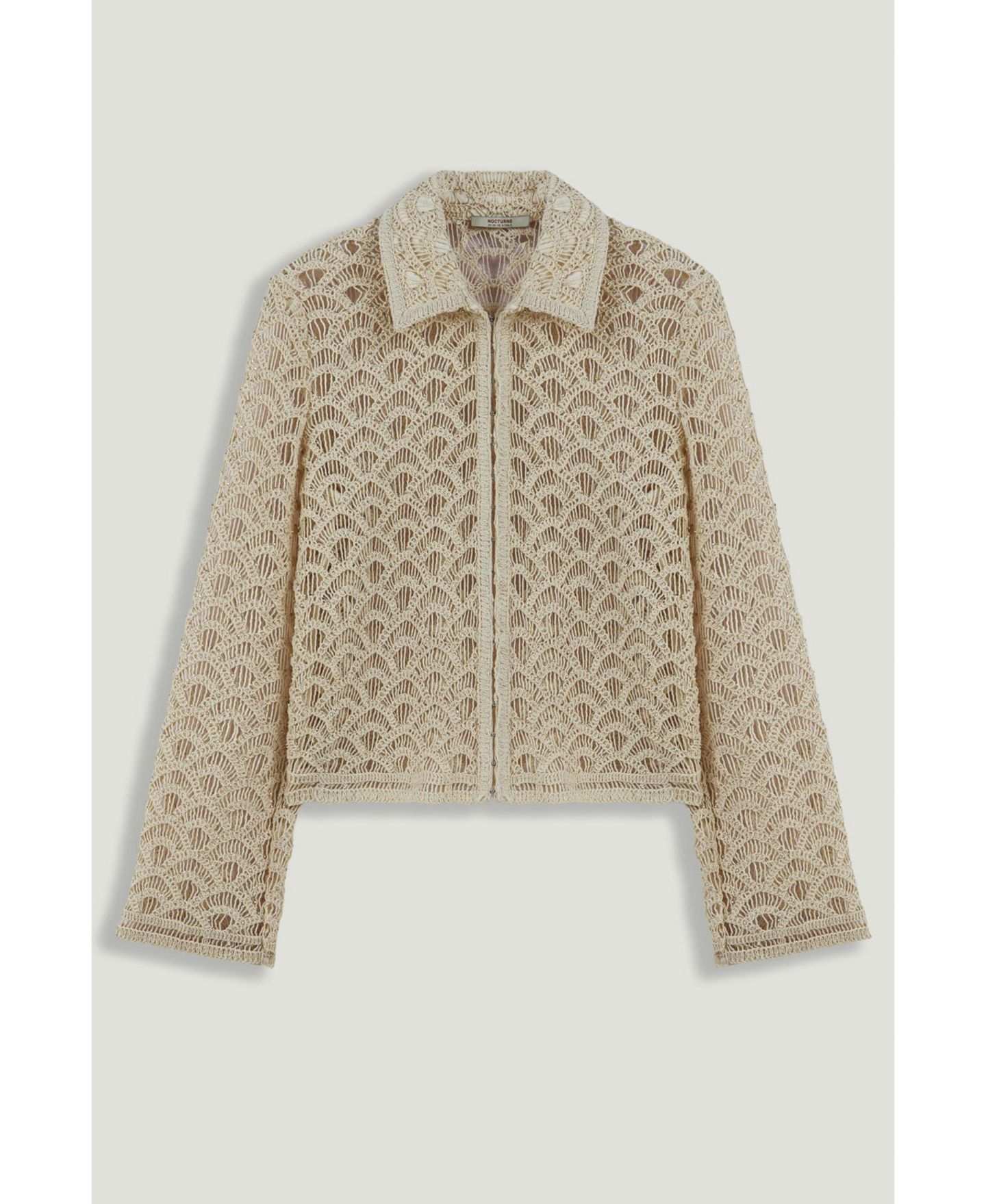 Женская куртка NOCTURNE Cropped Lace, цвет: Белый — фото 7