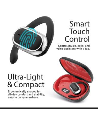 Open Ear Wireless Earbuds with Smart Digital Display and Over Ear Hooks