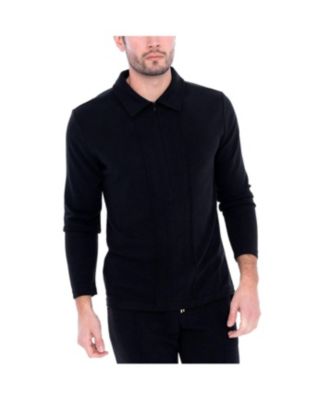 Men's Long Sleeve Zip Neck Knit Shirts