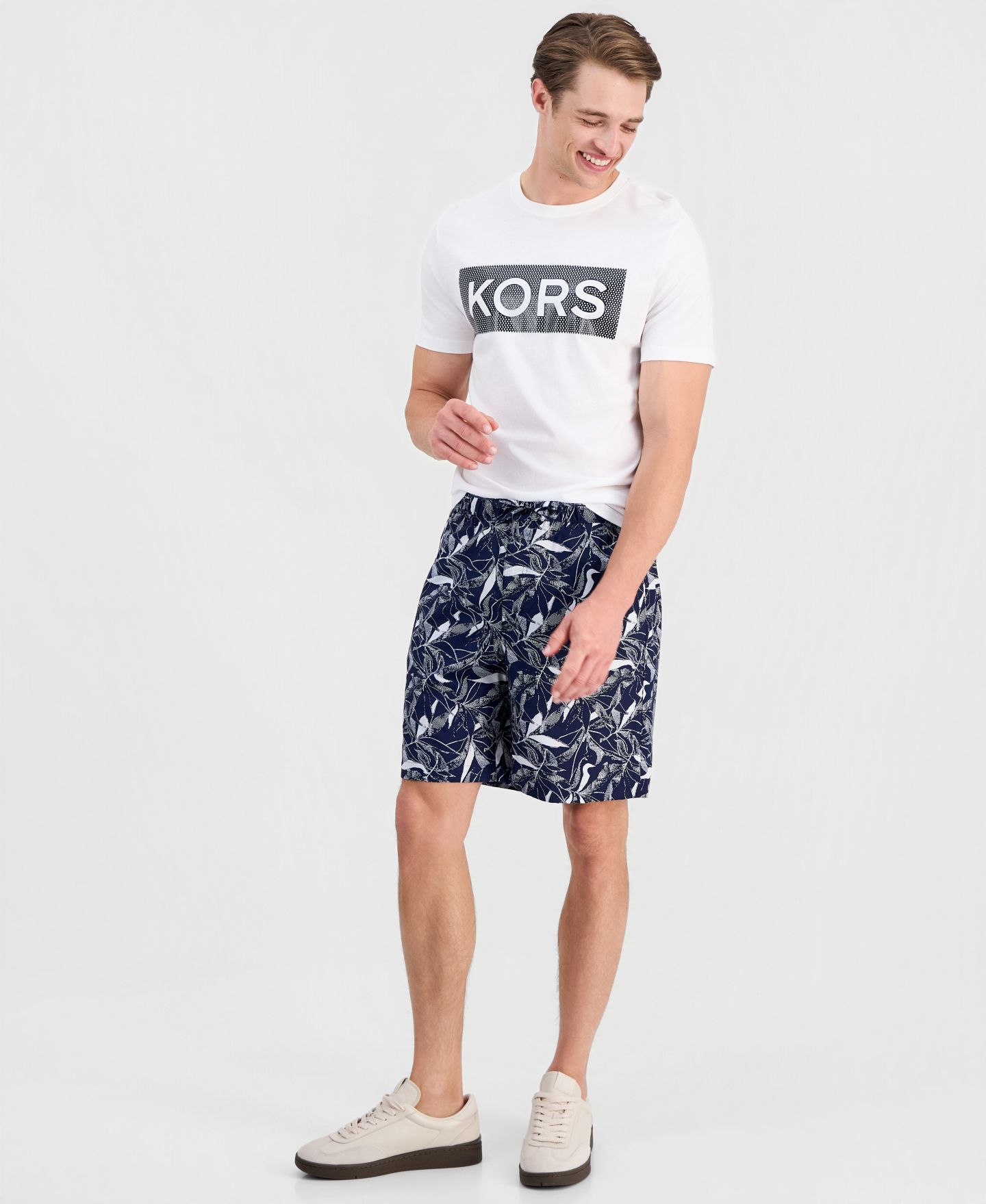 Мужские шорты Michael Kors Large Floral Print, цвет: Тёмно-синий — фото 2