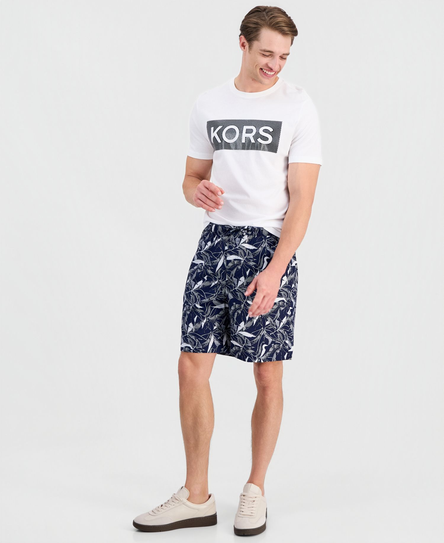 Men's Large Floral Print Shorts