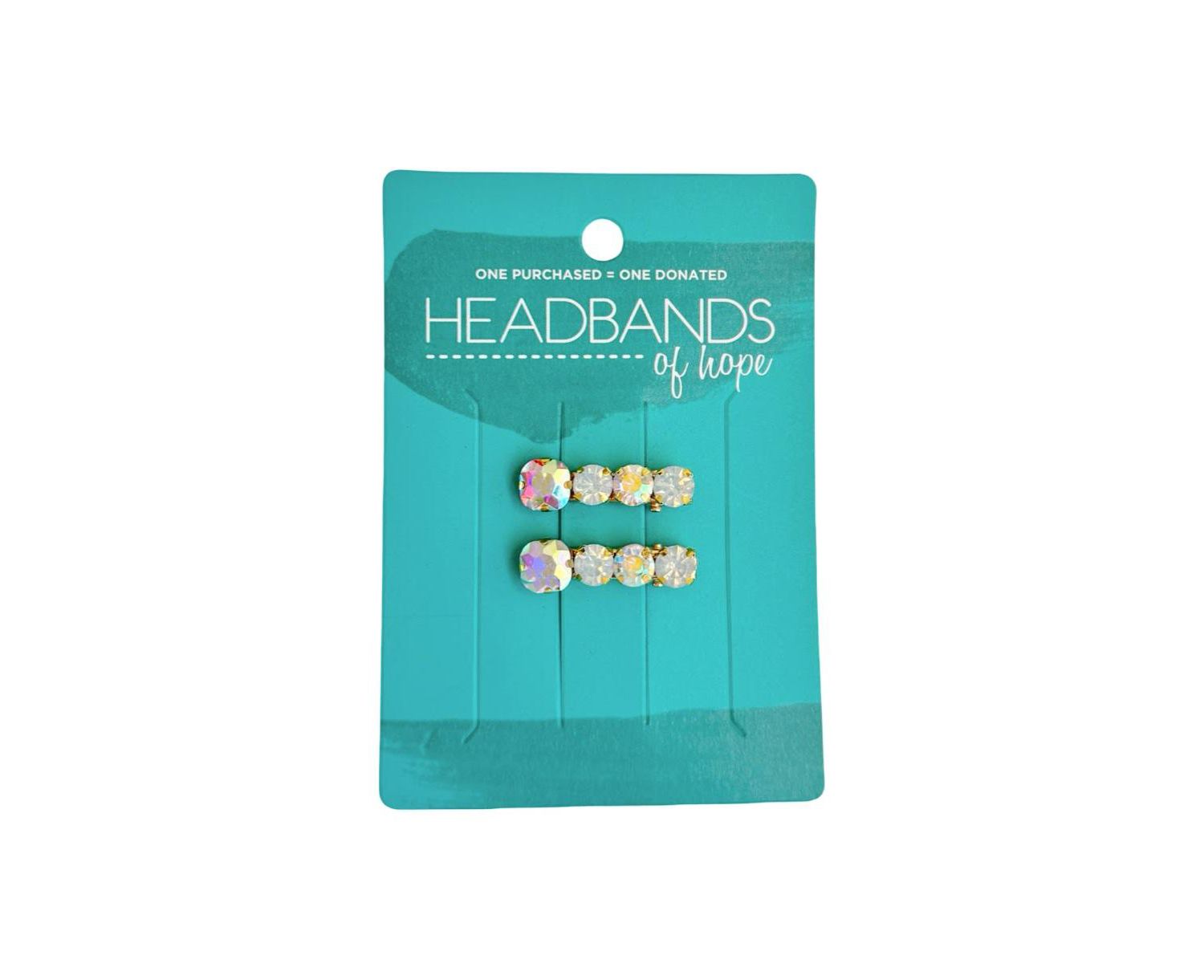 Women's Small Barrette Hair Clip - White