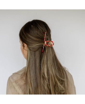 Women's Raffia Looped Hair Claw Clip