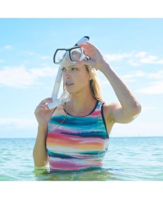 Women's Full Side Shirring Tankini Top