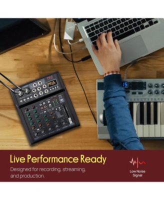 6-Channel Bluetooth Studio Mixer with DSP Effects