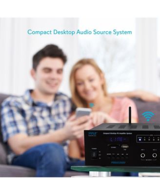 500W Bluetooth PA Public Address Amplifier Receiver - Compact Desktop Audio System