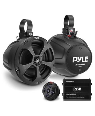  Waterproof Marine Speakers and 2-Channel Amplifier System Kit