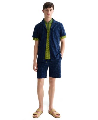 Men's French Terry Embroidered Short-Sleeve Shirt