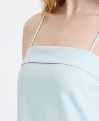 Women's Azra Twill Fold-Over Two-Pocket Strappy Mini Dress