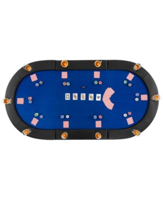 Foldable Poker Table Top 84 x 42 Inch for 10 Players Padded