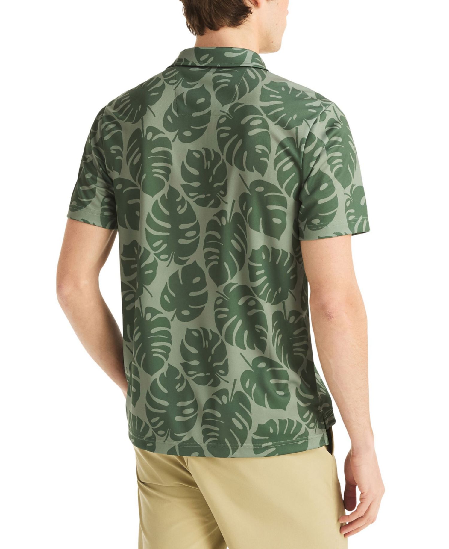 Men's Short-Sleeve Frond Print Golf Polo Shirt