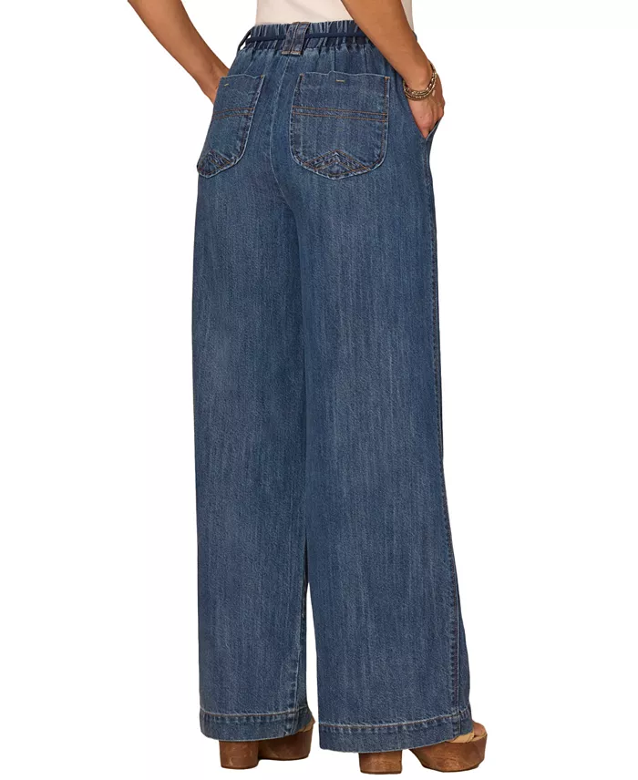 Petite Sky Rise Pleated Wide-Leg Pants - thumbnail 3