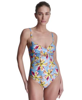 Women's Keyhole Twist Tummy Control One-Piece Swimsuit