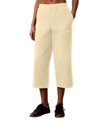 Women's Cropped Wide-Leg Sweatpants