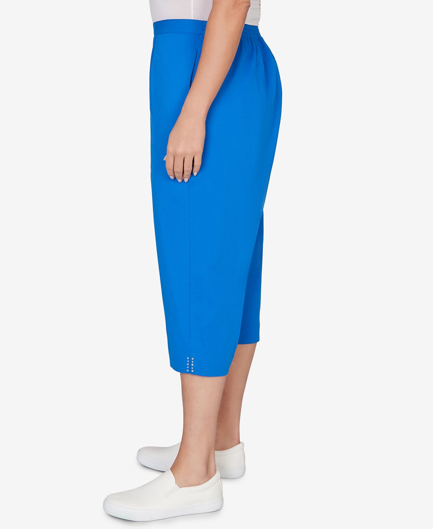 Plus Size Lady Liberty Heat Set Side Seam Pocket Capri Pants
