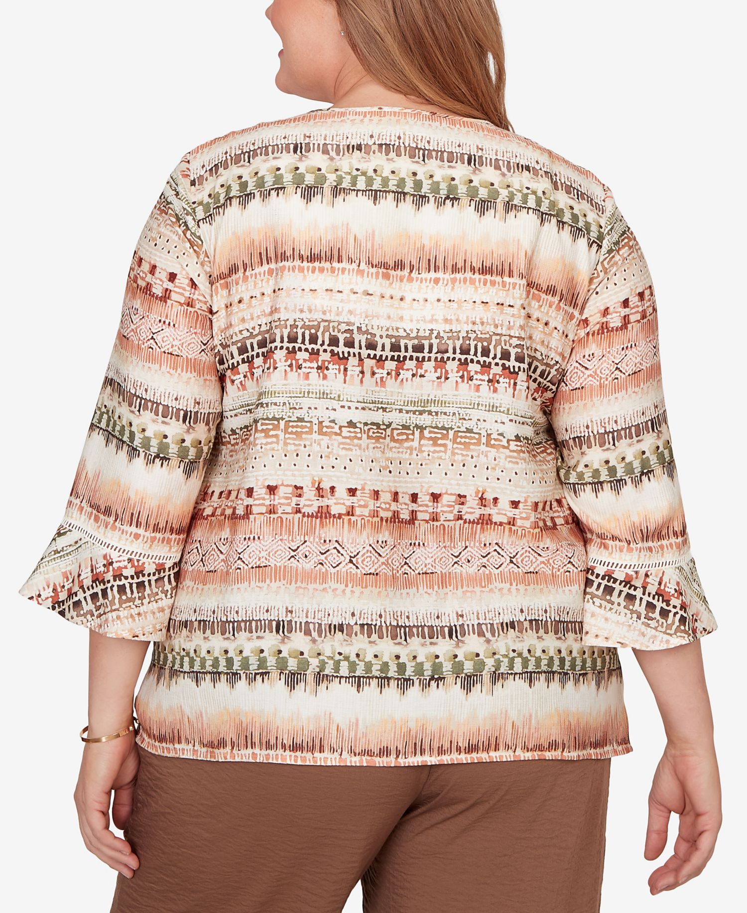 Plus Size Spice Market Biadere Stripe Center Seam Top