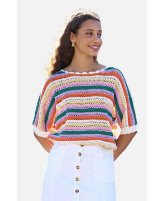 Yumi Women's Batwing Crochet Top - Macy's