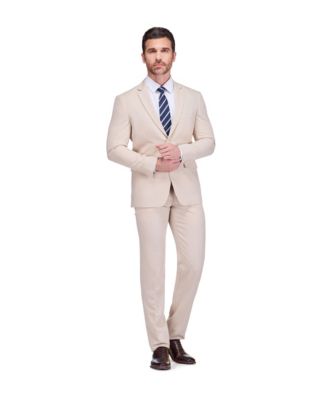 Men's 2 Piece 4 Way Stretch Notch Lapel Slim Fit Suit